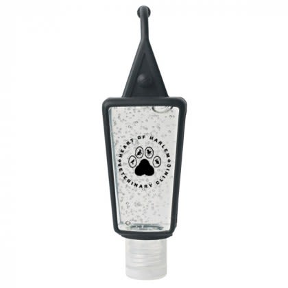 Black Hand Sanitizer Silicone Loop Custom Logo