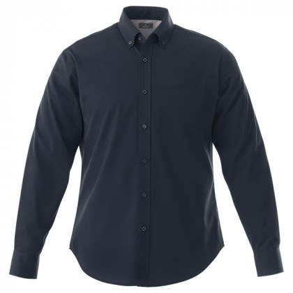 Custom M-Wilshire Navy Long Sleeve Shirt | Custom Dress Shirts