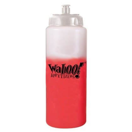 Custom Mood Sports Bottle with Pull Cap red