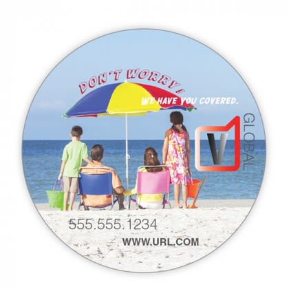 Circle Shape Color Outdoor Magnet Logo