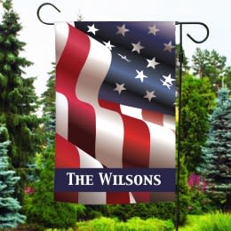 American Flag Customized Garden Flag | Perfect Personalized Anniversary Gift | Customized American Flag Yard Ornament