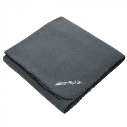 Fleece Embroidered Stadium Blanket - Charcoal