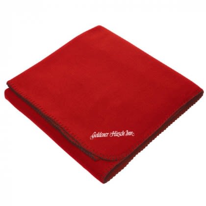 Fleece Embroidered Stadium Blanket - Red