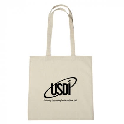 Lightweight natural custom cotton tote with imprint - Natural