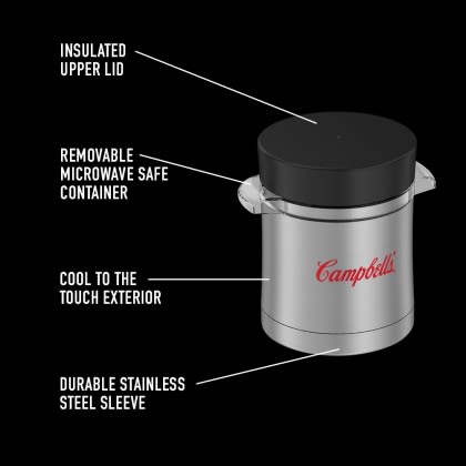 Thermos Insulated Stainless Steel Food Jar with Logo Diagram