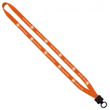 Orange Bulk ½” Cotton Lanyards | Promotional Soft Cotton Knit ½” Lanyards