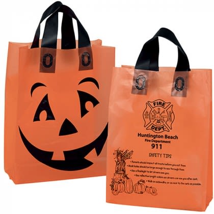 Orange Frosted Pumpkin Shopper- 10 x 5 x 13