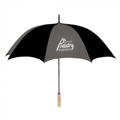 Large promotional golf umbrella - Pewter/Black