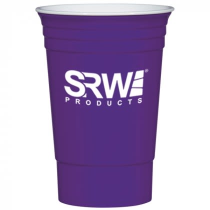 Purple 16 oz Plastic Stadium Cups in Bulk | Promotional Plastic Cups Wholesale | Sports Giveaways