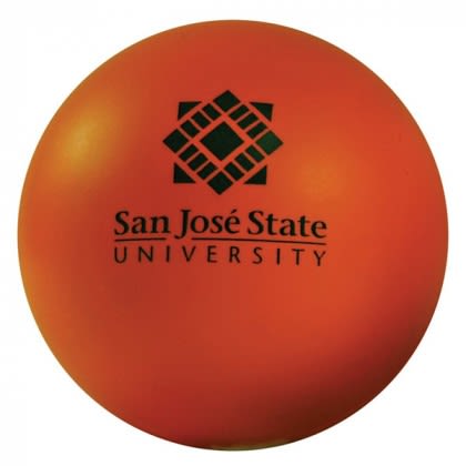 Orange Color Squeeze Ball Custom Logo