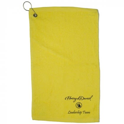 Yellow Fingertip Towel | Custom Imprinted Fingertip Golf Towels