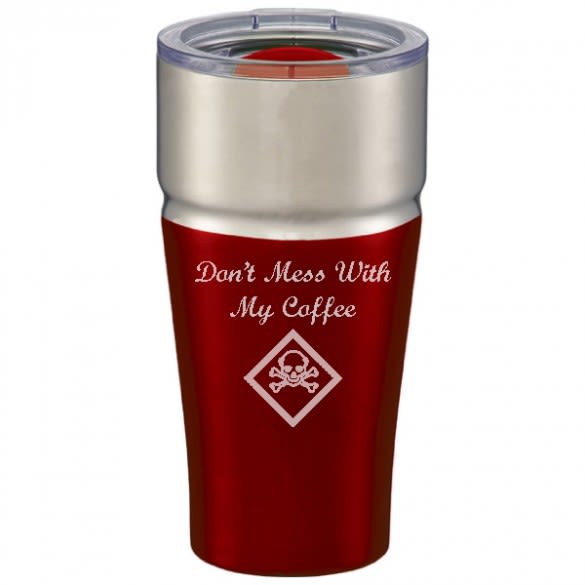 Red Copper Vacuum Insulated Custom Travel Mug