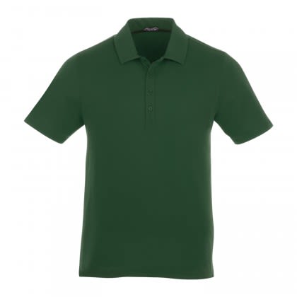 Men's Acadia Short Sleeve Polo with Logo Forest Green