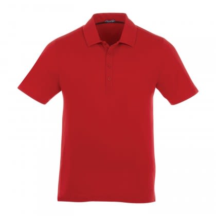 Men's Acadia Short Sleeve Polo with Logo Team Red