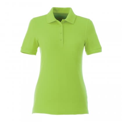 Women's Belmont Short Sleeve Polo Embroidered Dark Citron Green