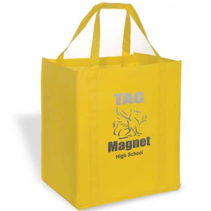 Full Color Imprinted Heavy Duty Enviro-Shopper yellow