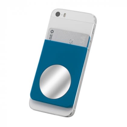 Promotional Cell Phone Wallets with Mirrors - Silicone i-Wallets