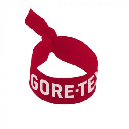 Custom Imprinted Elastic Fold Over Hair Tie | Branded Hair Ties - Red