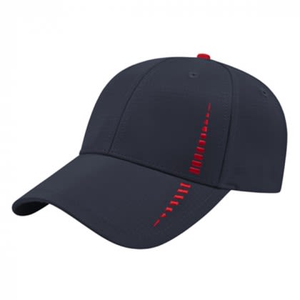 Performance Custom Embroidered Polyester Cap - Navy/Red