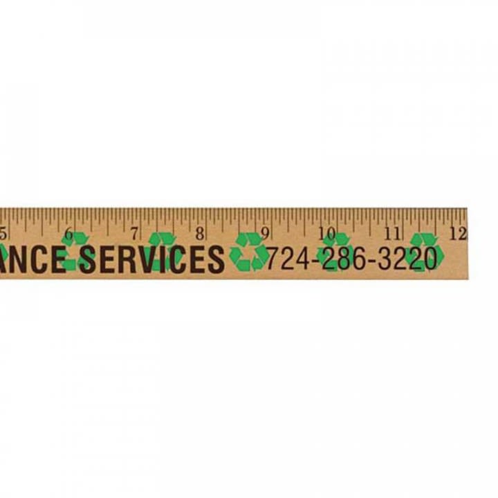 Recycling 12 in Custom Ruler EcoFriendly Promotional Rulers in Bulk