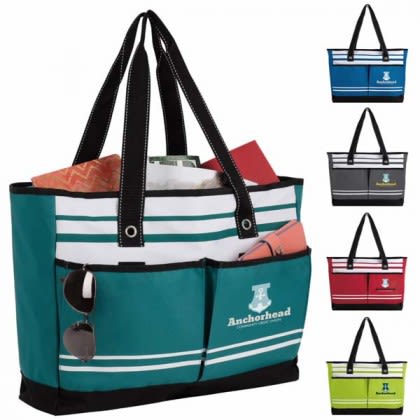 Custom Imprinted Two-Pocket Fashion Tote