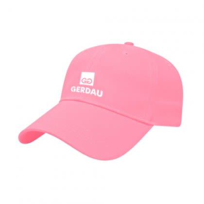 Pink Embroidered Low Profile Cap Custom Logo