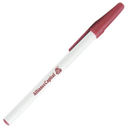 Burgundy Value Stick Pens | Discount Advertising Pens | Personalized Business Logo Pens | Custom Promotional Pens