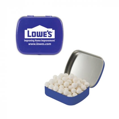 Royal Blue Small Hinged Mint Tin Custom Logo