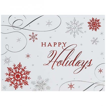 Swirl Happy Holidays Card | Promotional Holiday Greeting Cards
