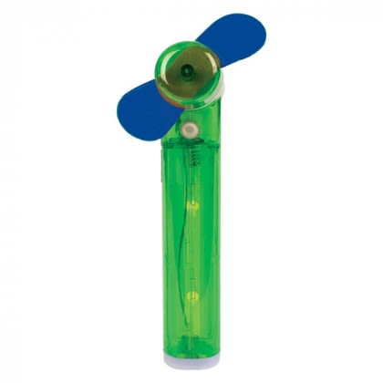 Green Slim n Slender Custom Logo Mister Fans | Hand Held Personal Mist Fans | Promotional Handheld Fans