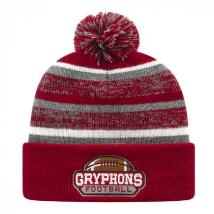 Custom Embroidered Knit Beanie with Fleece Lining | Embroidered Beanies - Red