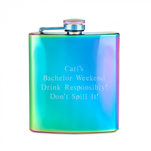 Personalized Mirage Iridescent Flask