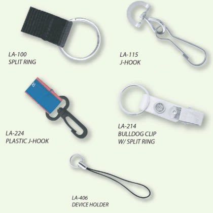 Custom .5 in Lanyards - Attachment Options