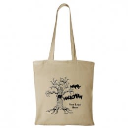 Cotton Canvas Halloween Bag - Spooky Tree