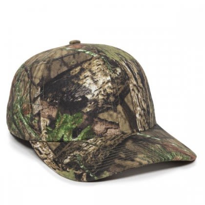 Embroidered Camo Premium Modern Solid Back Cap - Mossy Oak Break Up Country