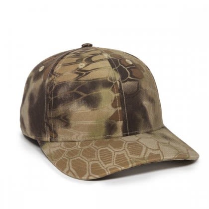 Embroidered Camo Premium Modern Solid Back Cap - Kryptek Highlander