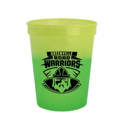 Cool Color 16 oz Change Cup Customized Yellow to Green