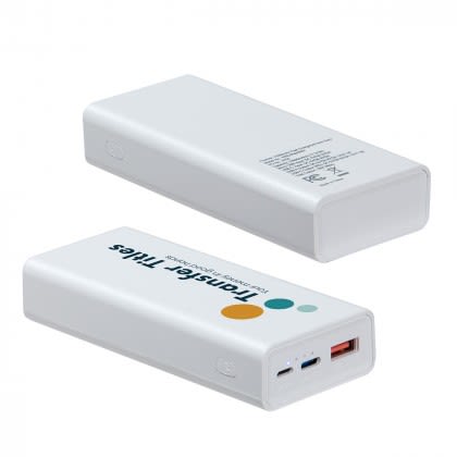 Logo Premier 10000mAh PD QC Power Bank - front and back Logo Premier 10000mAh PD QC Power Bank - front and back