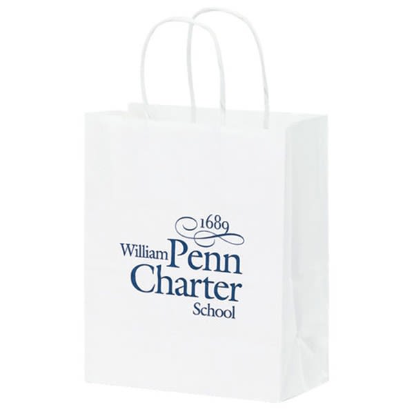 10 x 10 x 10 White Kraft Eurotote Shopping Bags