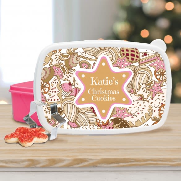 Christmas Cookies Personalized Holiday Cookie Box | Custom Cookie Box Cookie Swap Gift