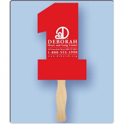 Promotional #1 Hand Fans | Cheap Personalized Hand Fans | Wholesale Double Sided Hand Fans in Bulk