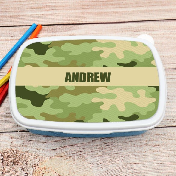 Camo Lunch Box Gift For School | Custom Snack Box For Children