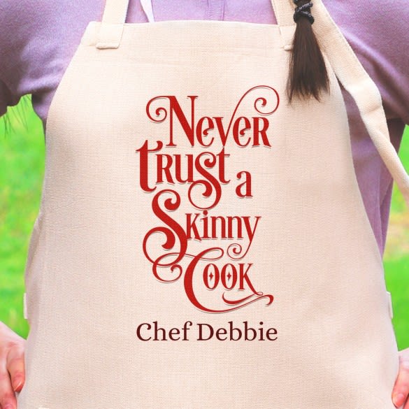 Skinny Cook Customized Apron | Funny Joke Personalized Apron | Customized Apron for Her