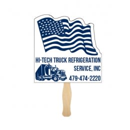 Flag Fan Promotional Custom Imprinted With Logo