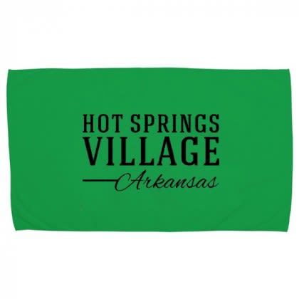 Imprinted Small Colored Beach Towel - Lime green