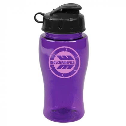 18 oz. Poly-Pure Sports Bottle with Flip Top Lid