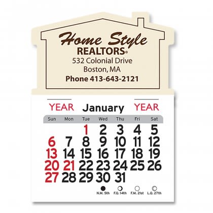 Peel-N-Stick® Calendar - House - Bone