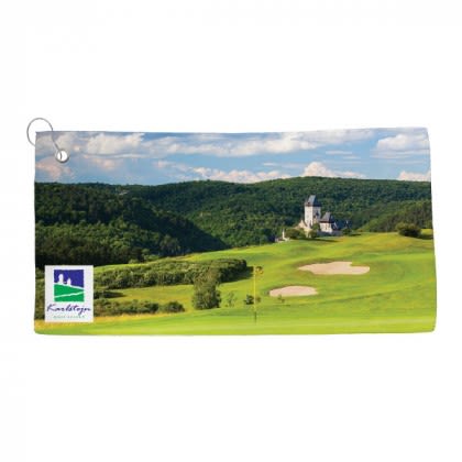 Full Color Logo Golf Towel | Customizable Sublimation Golf Towels