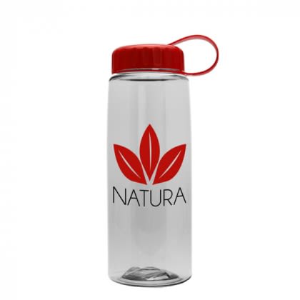 Tritan Flair Bottle with Tethered Lid Promo red