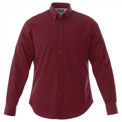 Custom M-Wilshire Maroon Long Sleeve Shirt | Custom Dress Shirts